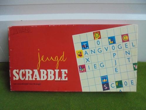 vintage bordspel jeugd scrabble een woordenspel voor kindere, Hobby en Vrije tijd, Gezelschapsspellen | Bordspellen, Gebruikt