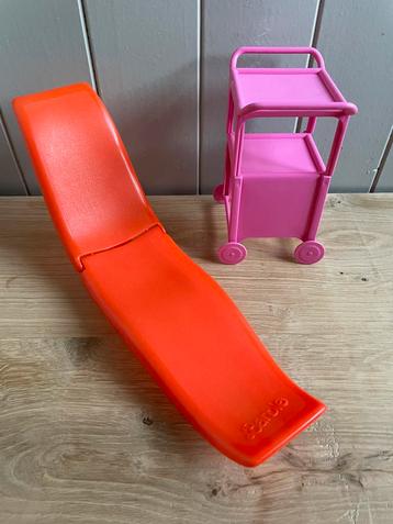 Vintage Mattel Barbie patio set, 1981, ligbed, meubeltjes. beschikbaar voor biedingen