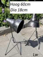 industriële schemerlampen, Huis en Inrichting, Lampen | Tafellampen, Ophalen, Gebruikt, Metaal, 50 tot 75 cm