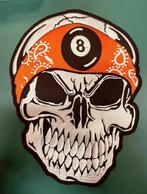 backpatch, skull, 8bal, vest, jas, biker, rocker, patch, man, Motoren, Kleding | Motorkleding, Nieuw met kaartje, Dames, Backpatch- skull