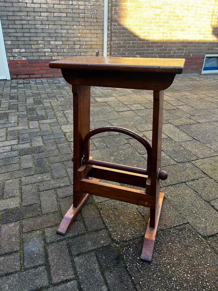 Vintage Eiken Stuurstoel Barkruk, Huis en Inrichting, Tafels | Sidetables, Gebruikt, 25 tot 50 cm, 50 tot 100 cm, Rechthoekig