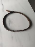 Leren Halsband met Studs, Ophalen of Verzenden, Gebruikt, Bruin, Leer