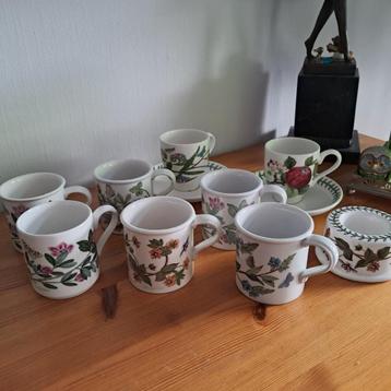 Portmeiron Botanic Garden 6 mokken 2 kopjes 1 eierdop beschikbaar voor biedingen
