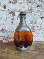 Prachtige brocante art deco  karaf met tin/ allegonda, Antiek en Kunst, Ophalen of Verzenden