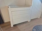 Commode - Kidsmill Alaska - mat wit - zeer ruim met 3 lades, Ophalen, 50 tot 70 cm, Voetruimte, 100 cm of meer