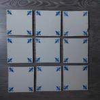 9 oude wandtegels Delfts blauw, Ophalen of Verzenden