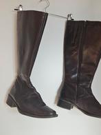 Bruine leren hoge laarzen wijde schacht., Ophalen, Hoge laarzen, Bruin, JJ