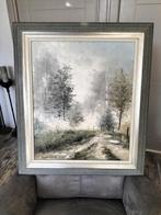 Bos gezicht olie op doek van G.J. Ernens, Ophalen, Schilderij, Minder dan 50 cm