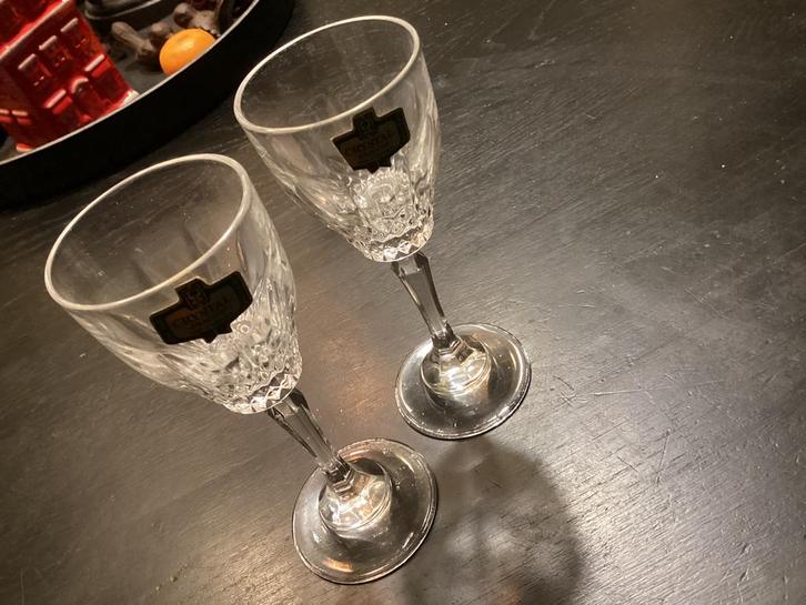 Vintage ZAJECAR kristal glazen set, Verzamelen, Glas en Borrelglaasjes, Zo goed als nieuw, Overige typen, Ophalen of Verzenden