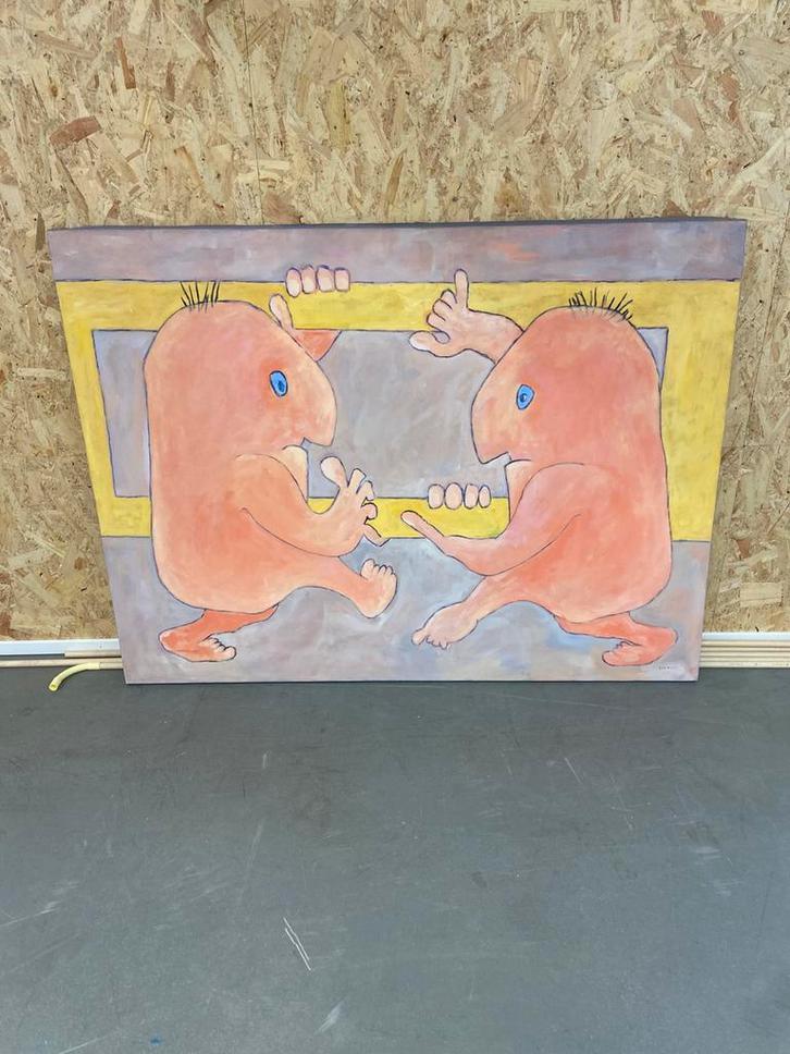 Schilderijen van Hannis te koop, Antiek en Kunst, Kunst | Schilderijen | Modern, Ophalen of Verzenden