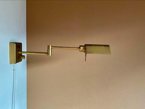 Wandlamp Holtkötter messing met E14 fitting + dim-schakelaar, Huis en Inrichting, Lampen | Wandlampen, Ophalen of Verzenden