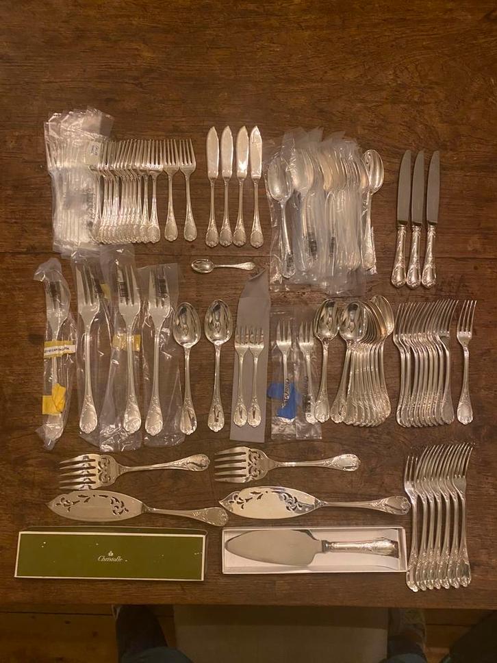 Christofle Marly bestekaanvullingen, nieuw!, Huis en Inrichting, Keuken | Bestek, Zo goed als nieuw, Rvs of Chroom, Ophalen of Verzenden