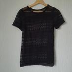 Zara zwarte kanten shirt met korte mouwen maat S, Kleding | Dames, T-shirts, Nieuw, Zara, Maat 36 (S), Zwart