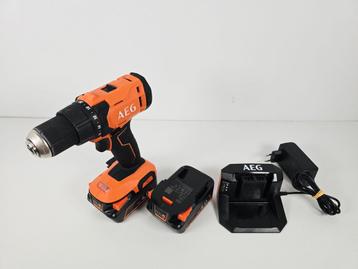 AEG BSB18G4 Accuboormachine | 2x 18V 4.0Ah Accu's & Oplader beschikbaar voor biedingen