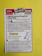 CORPUS  20% korting voor maximaal 5 personen, Drie personen of meer, Kortingsbon, Overige typen