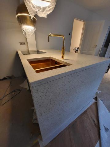 Terrazzo & Betonnen aanrecht barbladen, toonbanken enz. beschikbaar voor biedingen