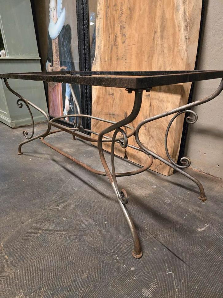 Franse tafelpoot | tuintafel | smeedijzer | ijzer, Antiek en Kunst, Antiek | Meubels | Tafels, Ophalen of Verzenden
