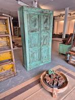 Turquoise Kast India - Boho Ibiza Stijl, Huis en Inrichting, Kasten | Buffetkasten, Ophalen of Verzenden