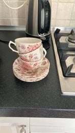 Johnson Brothers Rose Chintz Theekopjes & Schotels, Huis en Inrichting, Keuken | Servies, Ophalen of Verzenden, Zo goed als nieuw