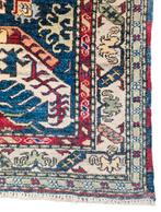 Handgeknoopt oosters wol Kazak tapijt medallion 140x210cm, Gebruikt, 100 tot 150 cm, Crème, Onbekend