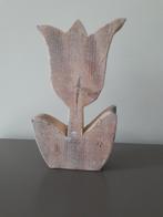 Decoratie Houten tulp hoogte 22 cm breedte 13 cm 4 cm dik, Ophalen of Verzenden