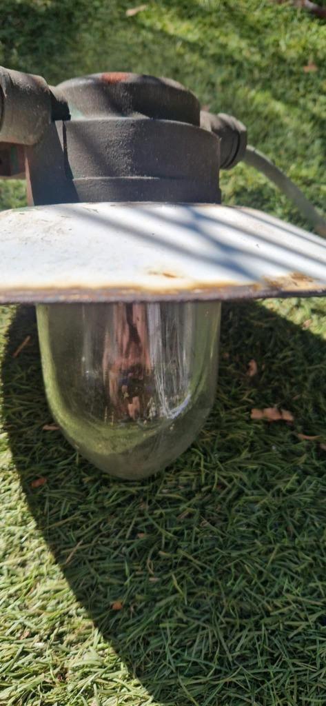 Antieke plafond kooi hanglamp (brocante), Tuin en Terras, Buitenverlichting, Gebruikt, Hanglamp, IJzer, Netvoeding, Ophalen of Verzenden