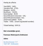 Te koop complete Yam 380S boot, Watersport en Boten, Rubberboten, Ophalen