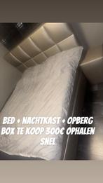 Luxe bed + nachtkast + opbergbox, Huis en Inrichting, Ophalen, Zo goed als nieuw, Tweepersoons, 180 cm