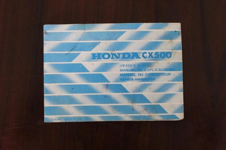 Honda CX500 1977 motorcycle owner's manual handbuch, Motoren, Handleidingen en Instructieboekjes, Honda, Ophalen of Verzenden