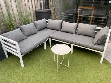Aluminium tuinset loungebank loungeset wit beschikbaar voor biedingen