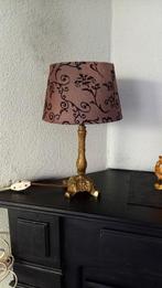 oud koperen / messing schemerlampje met barok kapje, Antiek en Kunst, Antiek | Lampen, Ophalen of Verzenden