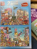 Puzzel Piccadilly circus  en Time square, Minder dan 500 stukjes, Legpuzzel, Zo goed als nieuw, Ophalen