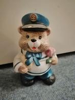 Porseleinen beer als matroos spaarpot, Ophalen of Verzenden, Gebruikt, Steen, Aardewerk of Keramiek, Dier