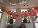 Ballonnen slinger roze met bloemetjes, Hobby en Vrije tijd, Feestartikelen | Verhuur, Ophalen, Zo goed als nieuw, Verjaardag