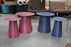 Hippe ronde salontafels bijzettafel metaal roze blauw, Ophalen of Verzenden, Nieuw