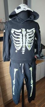 Skelet Halloween Kostuum - Maat 110, Ophalen of Verzenden, Zo goed als nieuw, 110 t/m 116, Jongen of Meisje