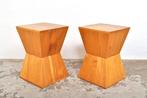 Pyramide bijzettafels set geometric tables jaren 70, 45 tot 60 cm, Minder dan 55 cm, Gebruikt, Verzenden