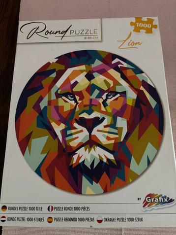 Nieuwe ronde puzzel Lion 1000 stukjes beschikbaar voor biedingen
