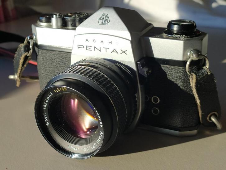 Asahi Pentax SP100 analoge spiegelreflexcamera compleet, Audio, Tv en Foto, Fotocamera's Analoog, Gebruikt, Spiegelreflex, Pentax