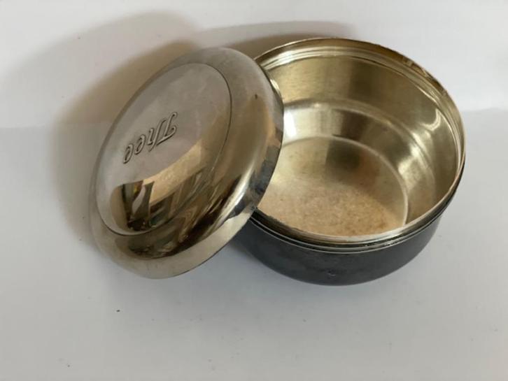 Vintage verzilverd theedoosje. Bakje voor theezakjes thee, Antiek en Kunst, Antiek | Goud en Zilver, Zilver, Ophalen