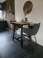 Bar tafel met krukken, Huis en Inrichting, Tafels | Statafels, Ophalen, In hoogte verstelbaar