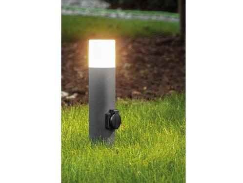 Cortona 40 Schuko buitenlamp zwart, Huis en Inrichting, Lampen | Spots, Nieuw, Vloerspot of Grondspot, Verzenden