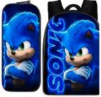 Sonic rugtas 44 cm + Sonic etui NIEUW, Nieuw, Ophalen of Verzenden
