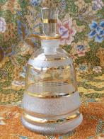 Mooie antieke Engelse likeurkaraf met vier glaasjes., Ophalen of Verzenden