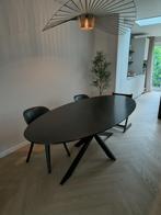 Zwarte ovalen eettafel van zitmaxx, Ophalen, 100 tot 150 cm, 200 cm of meer, Zo goed als nieuw