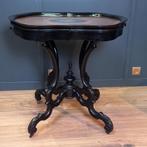 Antieke wijntafel, Hollands Willem III in Horrix Stijl, Gebruikt, 100 tot 150 cm, Minder dan 50 cm, Ovaal