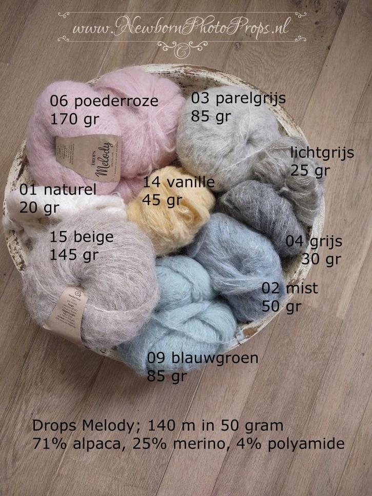 Drops Melody garen, Hobby en Vrije tijd, Breien en Haken, Nieuw, Breien of Haken, Wol of Garen, Ophalen of Verzenden
