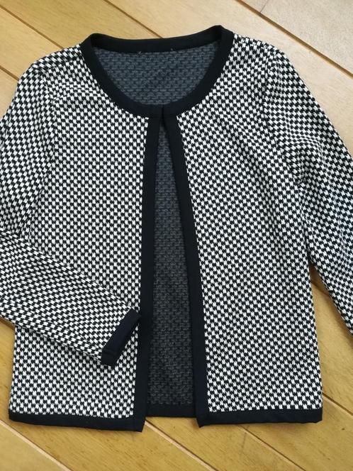 Colbert vest zwart wit ruit maat L, Kleding | Dames, Jasjes, Kostuums en Pakken, Zo goed als nieuw, Jasje, Maat 42/44 (L), Wit