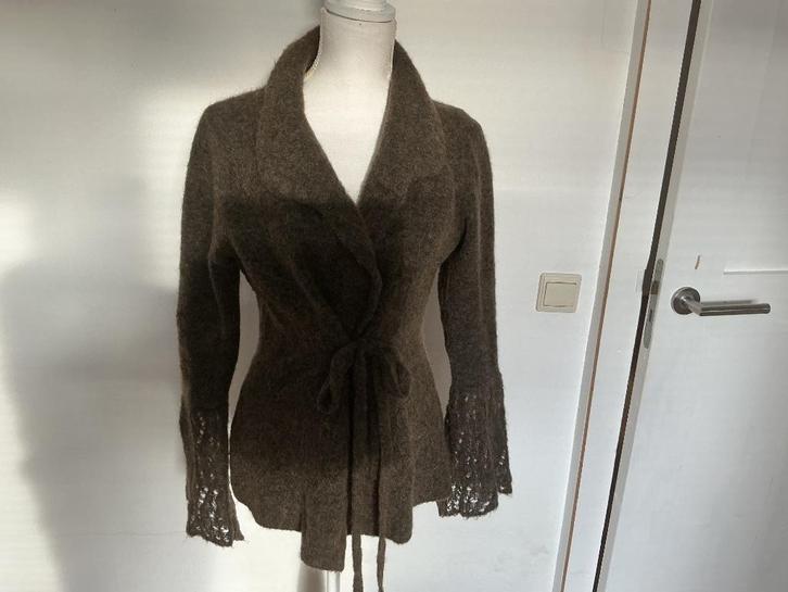 No mans land vest mohair xl, Kleding | Dames, Truien en Vesten, Zo goed als nieuw, Maat 46/48 (XL) of groter, Groen, Ophalen of Verzenden