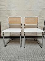 2 vintage sledestoelen/retro chairs met webbing, Huis en Inrichting, Ophalen